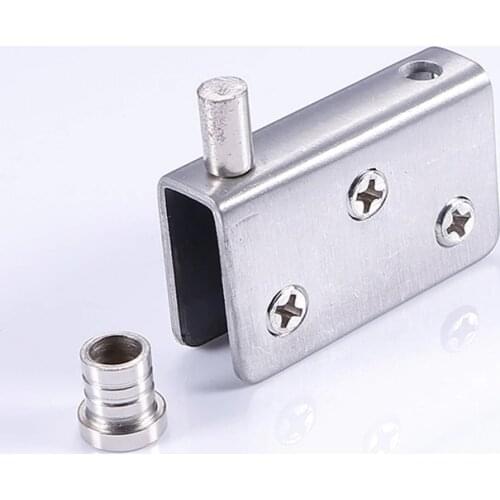 Newest 1/2/4pcs Stainless Steel Door Hinges 5-8mm Glass Door Cabinet Stainless Steel Clip Easy Install Pivot Clamps Door Hinges