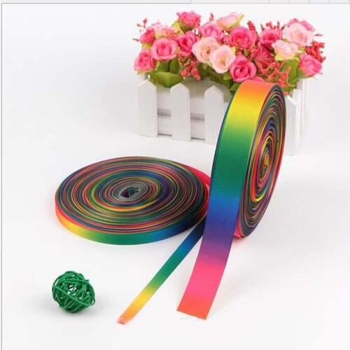 100 Yards/roll Colorful Gradient Double Face Silk Satin Ribbon For Wedding Decor Christmas Apparel Gift Wrapping Fabric Ribbons