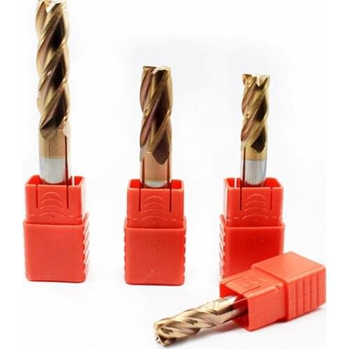 12mm 4 flute HRC60 rolling mill ball milled tungsten carbide spiral drill milling cutter Round nose milling cutter