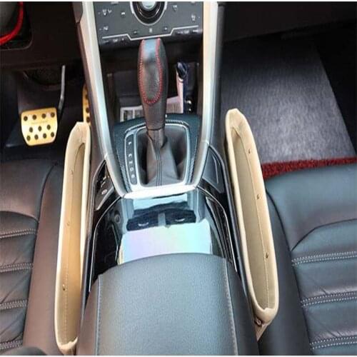 2pcs Car Slit Box Organizer PU Leather Car Seat Crevice Gap Storage Bag Organizer Pocket Slot Storage Cup Holder Car Accessories