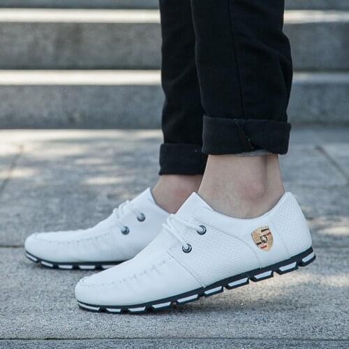 2021 new men leather Casual Shoes High Quality Walking Shoes Outdoor