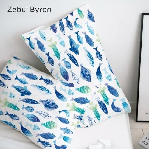 3D HD Pillow Case fish,Pillowcase Custom/50x70/50x75Decorative Pillow Cover,Cartoon Bedding for kids/baby/children,drop ship