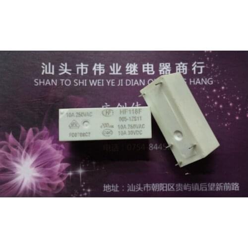 5pcs/lot New HF118F 005-1ZS1T Relay