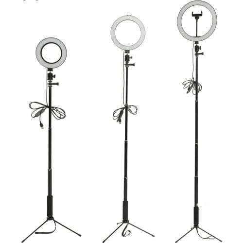 6/8/10“ Professional Ring Light Stand Photo Studio Round Lamp LED Photo Dimmable Photography Selfie Ring Fill Light With Tripod