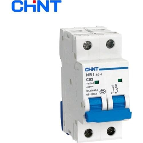 CHINT Mini Circuit Breaker NB1-63H 2P 1A - 63A House MCB With Indication