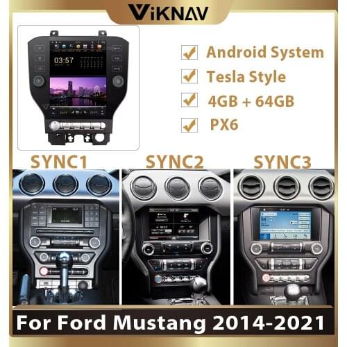 For FORD Mustang 2014 -2021 Tesla Android 9.0 car multimedia radio DVD player GPS Navigation