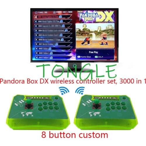 Wireless Pandora Box DX 8 button custom Set Save game progress 3000 in 1 can add FBA MAME PS1 SFC/SNES MD game 3D tekken