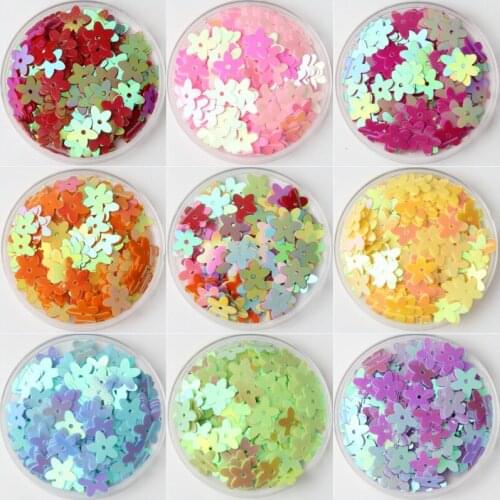 Sequins 10mm Flat Flower Centre Hole Loose Sequin PVC Paillettes Sewing Craft Wedding Women Kids DIY Garment Accessories 20g