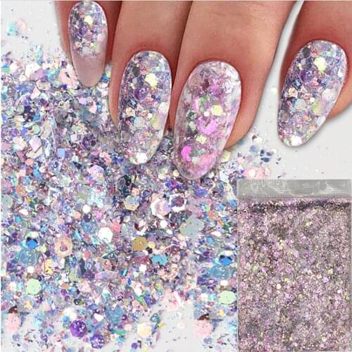 12 colour Nail Glitter Mix Powder Sequins Nail Sparkles Shiny Makeup Glitter Dust Nail Art Decoration Nails Set Arts and Crafts