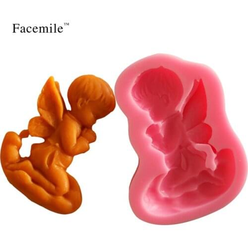 Facemile Angels Pray Silicone Mold Gift Chocolate Candy Jelly Baking Mold Fondant Gift Decorating Tools 50-252