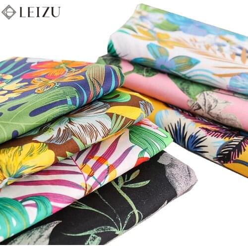 Hawaiian Printed Floral Flower Cotton Poplin Fabric Summer Mens Beach Pants Fabric TJ1388 Floral Floral