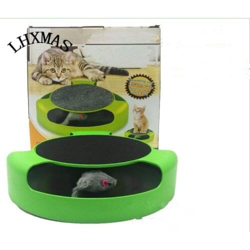 Cat Toy Kitten Toys with Moving Mouse Inside Roped Funny Faux Mouse Play Toys D323