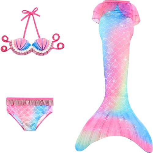 Little Mermaid tail Kids Girls Swimming Mermaid Party Children Swimsuit Fantasy Mermaid Costume