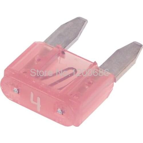 Small Size Blade Fuse 4 Amp Pink Mini Blade (ATM) Automotive Fuse