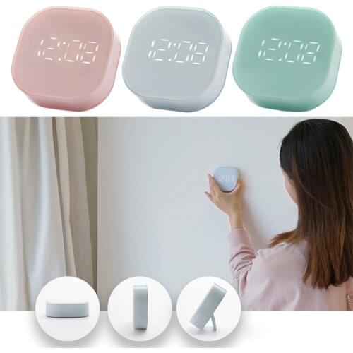 Mini Compact Cube Bedside Digital Alarm Clock Magnetic Timer,USB/Battery