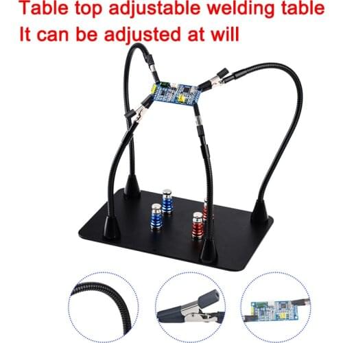Multifunctional Four Arm Adjustable Welding Platform with PCB Fixed Magnetic Column for RC Racing UAV Parts Welding Machine