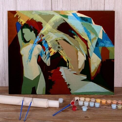 Landscape Figure Paint By Numbers Package Acrylic Paints 40*50 Paiting By Numbers Home Decor Children Wall Art Handiwork