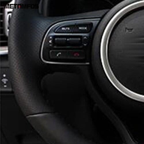 For Kia Sportage 2016 2017 2018 Steering Wheel Cover Molding Trim Decoration Ring Stainless Steel Inner Accessories Car Styling