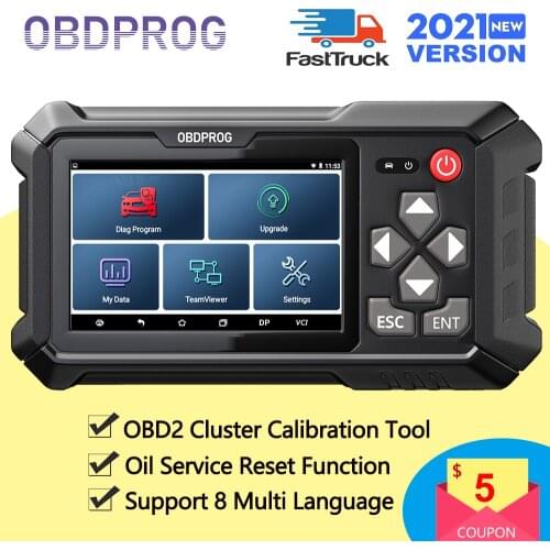 OBDPROG M500 Car OBD2 Cluster Calibration Tool Oil Reset Insturment Cluster Adjustment Multilingual OBD Diagnostic Scanner