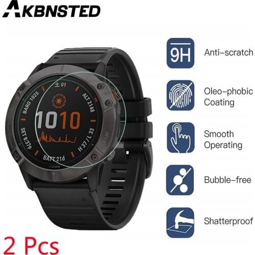 AKBNSTED 3D HD Tempered Glass Protective Film For Garmin Fenix 5 5S 6 6S 6X Vivoactive 3 Forerunner 245 945 45 Anti-scratch Film