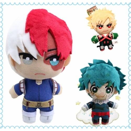 My Hero Academia Plush Dolls Izuku Midoriya Katsuki Bakugou Shouto Todoroki Plush pendant toy Stuffed Anime Soft Kids Gift 15cm