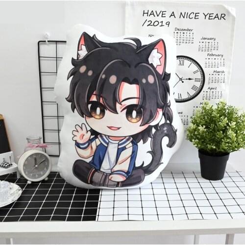 Devil Game Link Click Cushion Pillows Double Sided Plush Doll Toys Sofa Cushion Home Decor 40X48cm