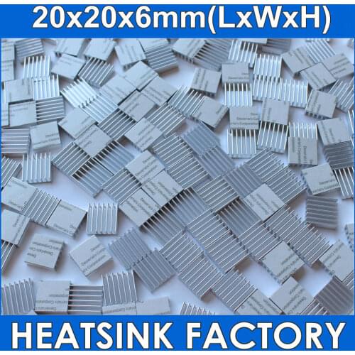 10Pcs/Lot 20x8.8x5mm CPU Radiator Heatsink With Thermally Conductive Adhesive Tape