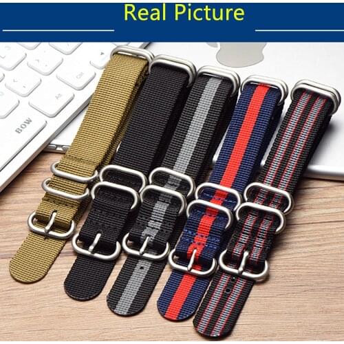 Nato strap for Samsung Galaxy watch 3/46mm/42mm/Active 2 Gear S3 Frontier/S2 bracelet 18mm/20mm/22mm Huawei GT-2-2e-pro 46 band