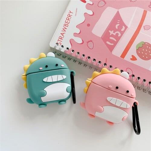 Cute Cartoon Dinosaur Silicone Protective Case for Huawei Freebuds 4 Headphone Cover Wireless Bluetooth-compatible Accessories