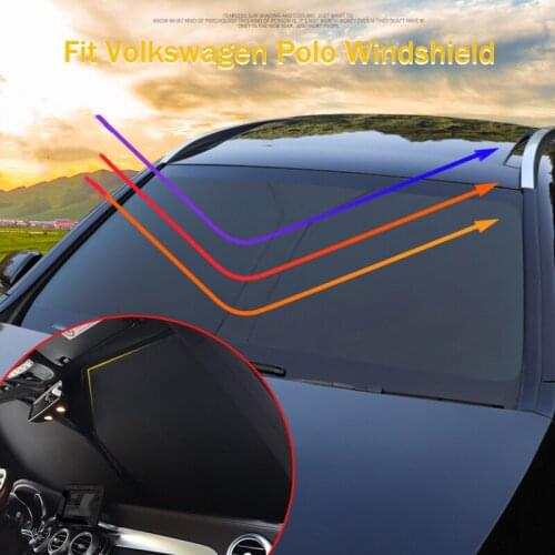 Reflective Car Front Windshield Cover Flodable For Volkswagen/VW Polo 2006~2010 2011~2018 Sunproof Protective Cloth Accessories