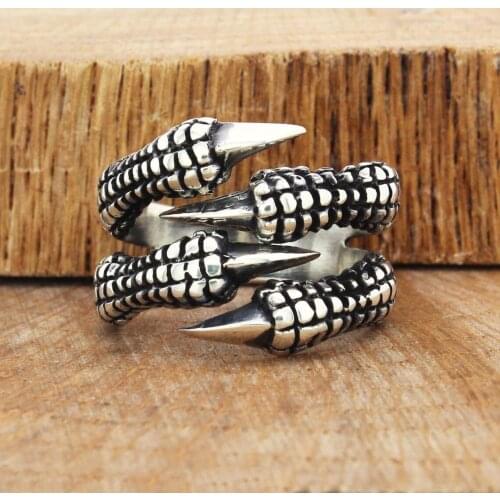 Solid 925 Sterling Silver Mens Ring Turkish 4 Claw Men Ring Special Ring Jewelry Accessory For Men Gift Idea Made in Turkey