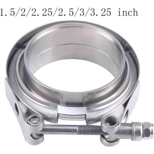 1.5/2/2.25/2.5/3/3.25 inch Stainless Steel V-band Clamp Male Female Exhaust Flange Stainless Steel Vband Clamps