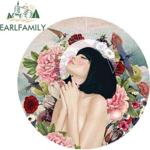 EARLFAMILY 13cm x 13cm For Sexy Girls Vinyl Car Stickers Sunscreen Decal Waterproof Sunscreen Suitable for VAN RV Decor