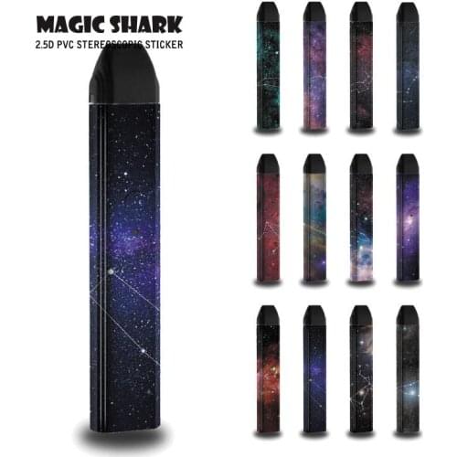 Magic Shark 2.5D Stereo Taurus Pisces Constellation Dreamy Star Sky Sticker Case Film for Uwell Caliburn E Cigarette
