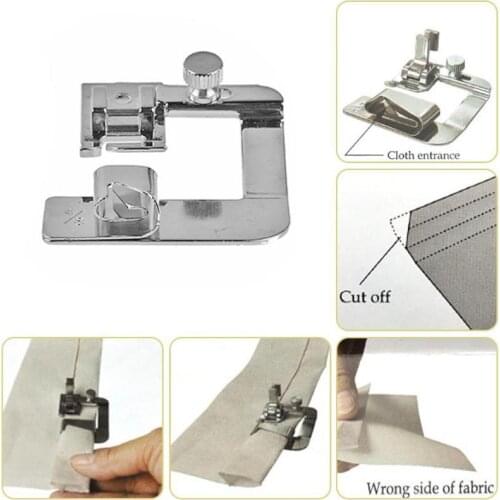 JOJO BOWS 1/3pcs Foot Presser Rolled Hem Feet Domestic Electronic Sewing Machine Tools Low Shank Sewing Machine Accessories