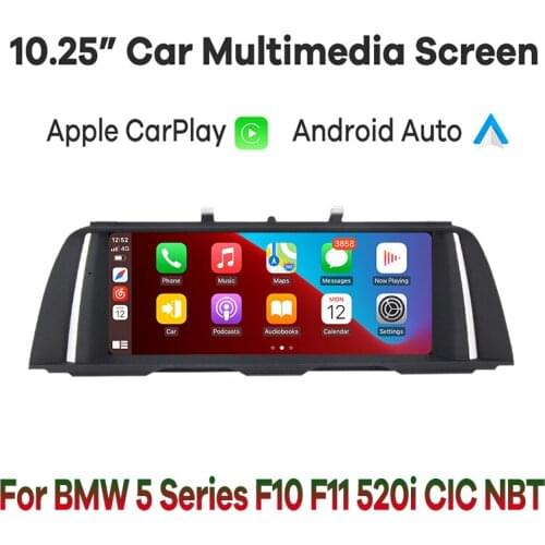 10.25" Wrieless Apple CarPlay Android Auto Car Multimedia For BMW F10 F11(2011-2016) Head Unit Rear Camera IOS IPhone