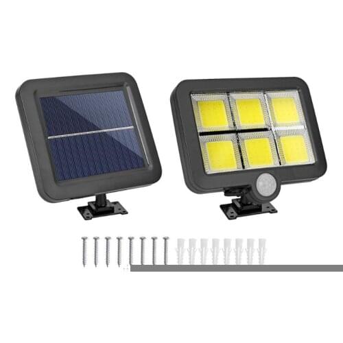 120 LED COB Durable Solar Energy Powered Wall Split Lamp Emergency Waterproof PIR Motion/Infrared Sensor Courtyard Light