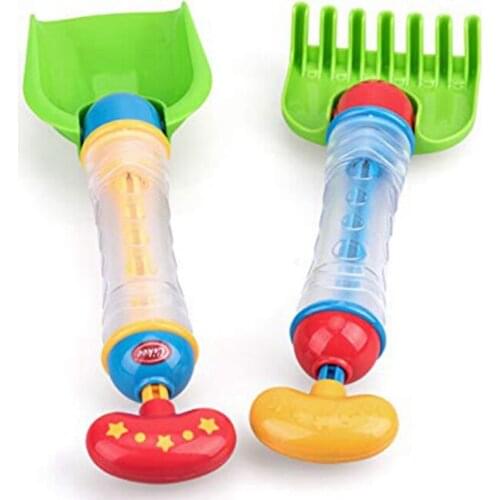 2 In1 Water Sprinkler Toy Super Soaker Toy with Sand Shovel Water Blaster Sprayer Outdoor Beach Garden Toy Toys for Kids