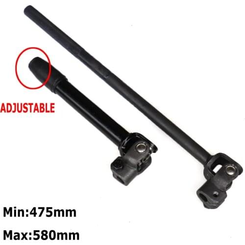 475mm-580mm 30T Adjustable Steering Knuckle Go Kart U joints Shaft Rod For 200CC 250CC Vehicle Buggy UTV QUAD ATV Parts