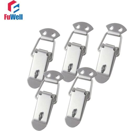 5pcs R104 Stainless Steel Toggle Latch Catch Hasp Spring Loaded Cabinet Box Buckle