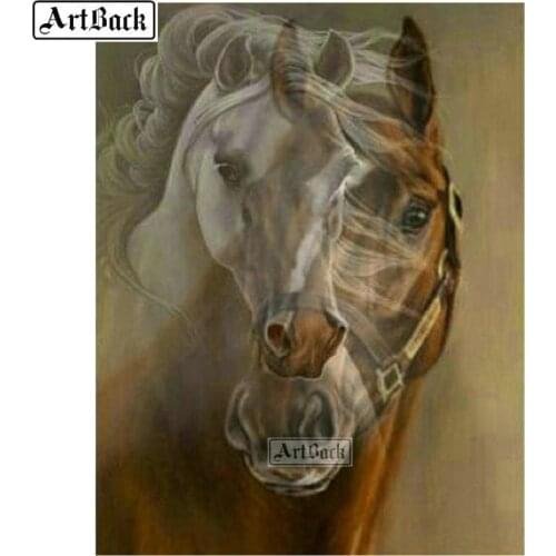5d diamond painting horse cross stitch full square / round abstract animal diamond embroidery diy diamond mosaic kit