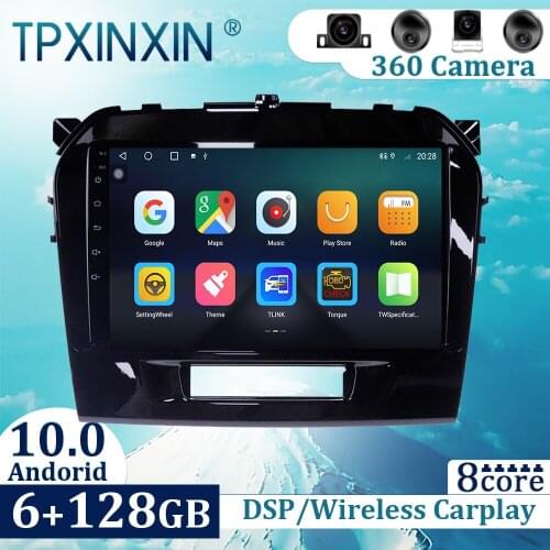 6+128GB For Suzuki Vitara 4 2014-2018 Android 10 Carplay Radio Player Car GPS Navigation Head Unit Car Radio with Screen
