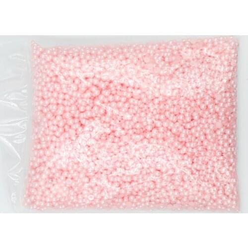 2mm,4mm,6mm,8mm,10mm,12mm,14mm Pink Color Flat back ABS round Half Pearl beads, imitation plastic half pearl beads