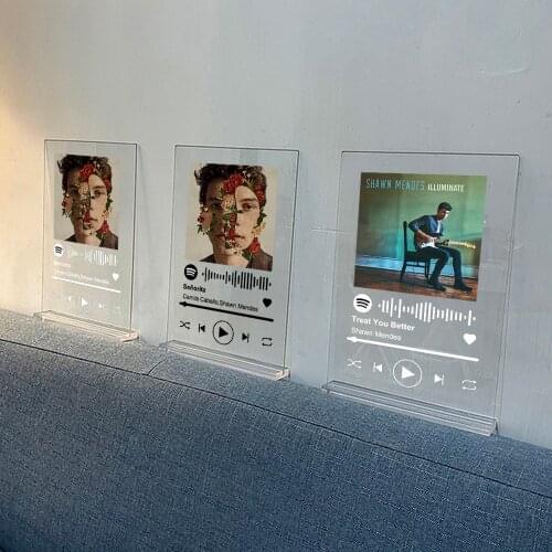 SPOTIFY Pop Music Album Shawn Mendes Popular Music Acrylic Anniversary Photo Album Plaque Spotify Music Board Spotify Lover Gift