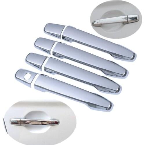 FUNDUOO For Mitsubishi Outlander Lancer 2008 2009 2010 2011 2012 2013 2014 2015 2016 2017 New ABS Chrome Car Door Handle Cover