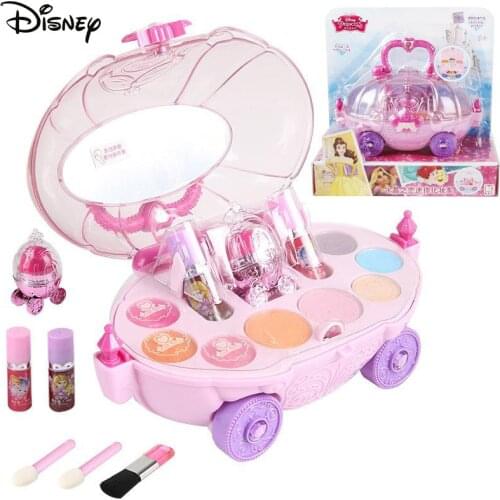 Disney Childrens Mixed Makeup Pretend Toys Frozen Cosmetics Princess Make Up Box Set Safe Non-toxic Girl Toy New Year Gift