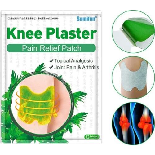 Brand New Hot Sale Sumifun 12Pcs/Bag Knee Plaster Sticker Wormwood Extract Joint Ache Pain Patch