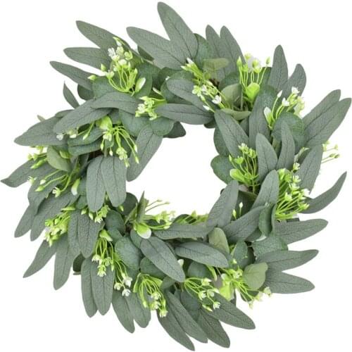 Artificial Eucalyptus Wreath for Front Door Wall Window Wedding Party Home Farmhouse Decoration for Perennial Use