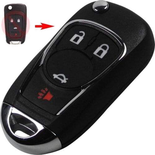 Jingyuqin 2/3/4/5B Modified for Chevrolet Chevy Equinox Camaro Volt Spark Malibu Cruze Sonic Flip Key Fob Shell Case
