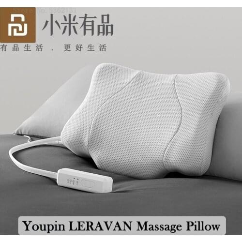 Youpin LERAVAN Massage Pillow Heating Vibration Neck Shoulder Back Electric Massage Care Healthy Relaxation Cervical Massager